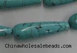 CWB679 15.5 inches 10*38mm teardrop howlite turquoise beads wholesale