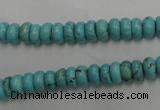 CWB682 15.5 inches 3*7mm rondelle howlite turquoise beads wholesale
