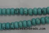 CWB683 15.5 inches 4*7mm rondelle howlite turquoise beads wholesale