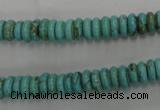 CWB684 15.5 inches 3*8mm rondelle howlite turquoise beads wholesale