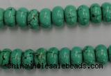 CWB685 15.5 inches 6*10mm rondelle howlite turquoise beads wholesale