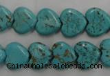 CWB715 15.5 inches 12*12mm heart howlite turquoise beads wholesale