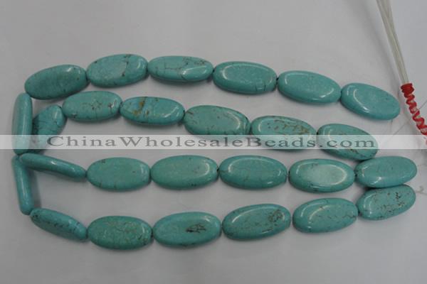 CWB737 15.5 inches 15*30mm oval howlite turquoise beads wholesale