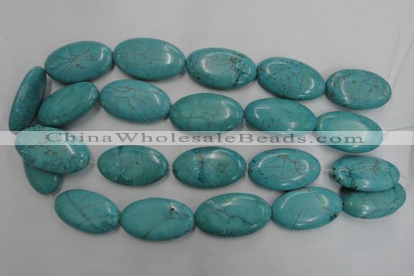 CWB738 15.5 inches 20*36mm oval howlite turquoise beads wholesale