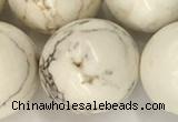 CWB809 15.5 inches 22mm round white howlite turquoise beads