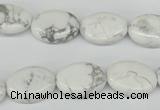 CWB85 15.5 inches 13*18mm oval natural white howlite beads