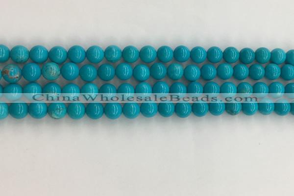 CWB851 15.5 inches 6mm round howlite turquoise beads wholesale