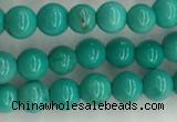 CWB863 15.5 inches 4mm round howlite turquoise beads wholesale