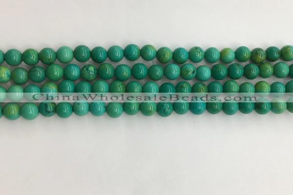 CWB869 15.5 inches 4mm round howlite turquoise beads wholesale