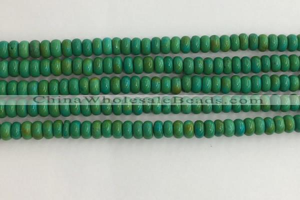 CWB898 15.5 inches 2*4mm rondelle howlite turquoise beads