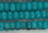 CWB901 15.5 inches 2*4mm faceted rondelle howlite turquoise beads