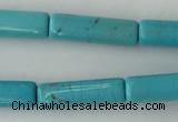 CWB915 15.5 inches 4*13mm tube howlite turquoise beads wholesale