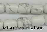 CWB94 15.5 inches 12*16mm drum natural white howlite beads