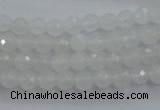 CWH02 15.5 inches 6mm faceted round white jade beads wholesale