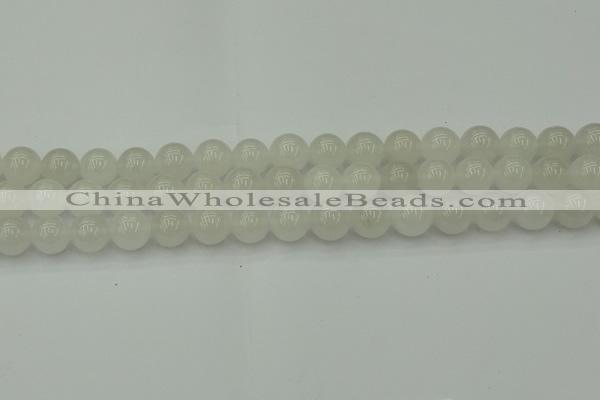 CWH53 15.5 inches 10mm round white jade beads wholesale