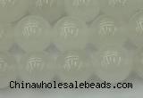 CWH54 15.5 inches 12mm round white jade beads wholesale