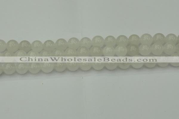 CWH54 15.5 inches 12mm round white jade beads wholesale