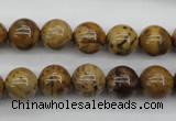 CWJ253 15.5 inches 10mm round wood jasper gemstone beads wholesale