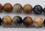 CWJ265 15.5 inches 14mm round wood jasper gemstone beads wholesale