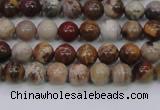 CWJ400 15.5 inches 4mm round wood jasper gemstone beads wholesale