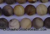 CWJ413 15.5 inches 10mm round matte wood jasper beads wholesale