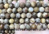 CWJ454 15.5 inches 12mm faceted round wood jasper beads wholesale
