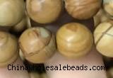 CWJ513 15.5 inches 10mm round wooden jasper beads wholesale