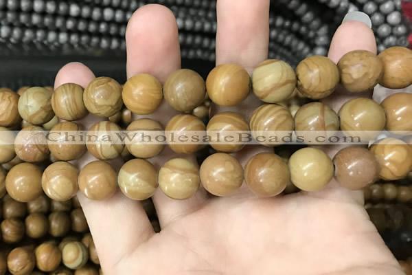 CWJ515 15.5 inches 14mm round wooden jasper beads wholesale