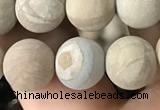 CWJ522 15.5 inches 8mm round matte wooden jasper beads wholesale