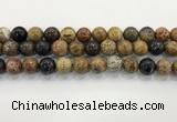 CWJ584 15.5 inches 12mm round wooden jasper beads wholesale