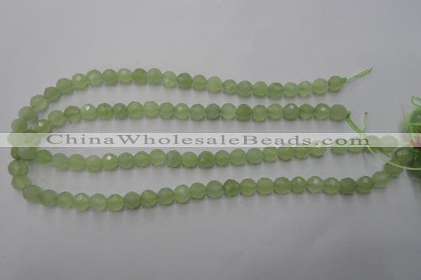 CXJ102 15.5 inches 8mm faceted round New jade beads wholesale