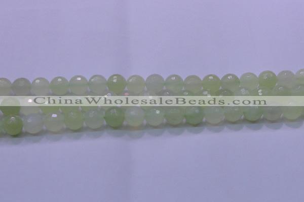 CXJ221 15.5 inches 12mm faceted round New jade beads wholesale