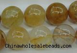 CYC106 15.5 inches 16mm round yellow crystal quartz beads