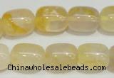 CYC15 15.5 inches 14*17mm drum yellow crystal quartz beads
