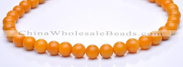 CYJ11 16 inches 8mm round yellow jade gemstone beads Wholesale