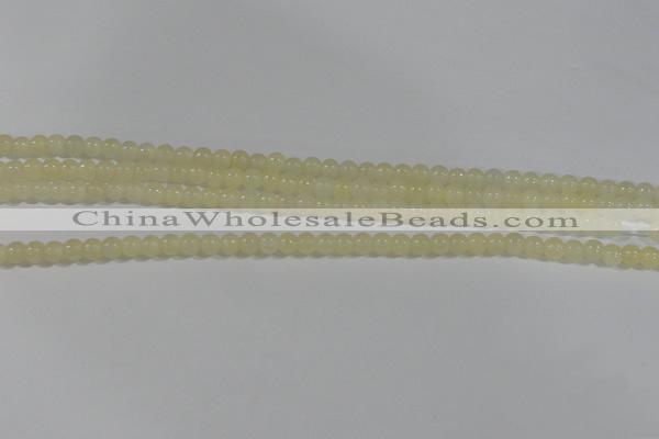 CYJ159 15.5 inches 4mm round yellow jade beads wholesale