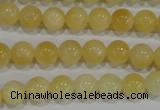 CYJ161 15.5 inches 8mm round yellow jade beads wholesale