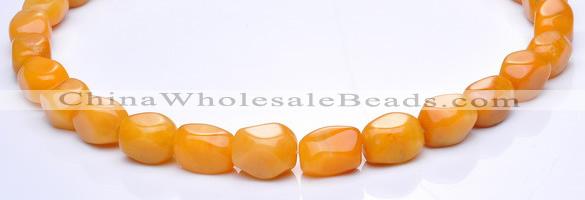 CYJ19 13*18mm irregular yellow jade gemstone beads Wholesale