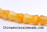 CYJ21 9*13mm bone shape yellow jade gemstone beads Wholesale