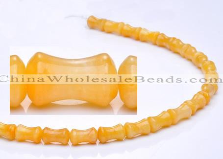 CYJ21 9*13mm bone shape yellow jade gemstone beads Wholesale