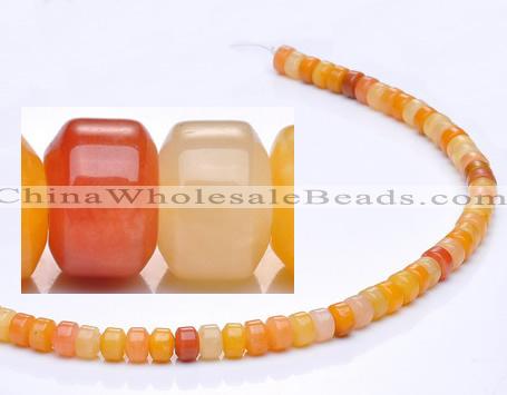 CYJ25 5*6mm rondelle yellow jade gemstone beads Wholesale