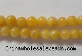 CYJ251 15.5 inches 6mm round yellow jade beads wholesale