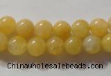 CYJ252 15.5 inches 8mm round yellow jade beads wholesale