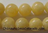 CYJ255 15.5 inches 14mm round yellow jade beads wholesale