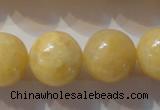 CYJ257 15.5 inches 18mm round yellow jade beads wholesale