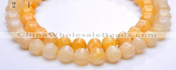 CYJ30 12*12mm pumpkin shape yellow jade gemstone beads Wholesale