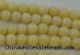 CYJ301 15.5 inches 6mm round yellow jade beads wholesale