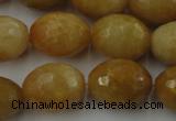 CYJ335 15.5 inches 16*20mm faceted rice yellow jade beads wholesale