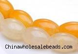 CYJ34 16 inch 10*14mm rice yellow jade gemstone beads Wholesale