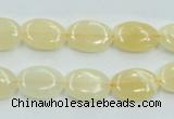 CYJ60 15.5 inches 10*14mm oval yellow jade gemstone beads wholesale